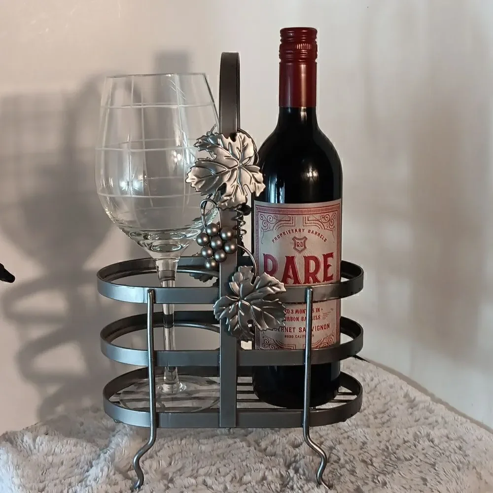 Metal Wine Bottle Caddy